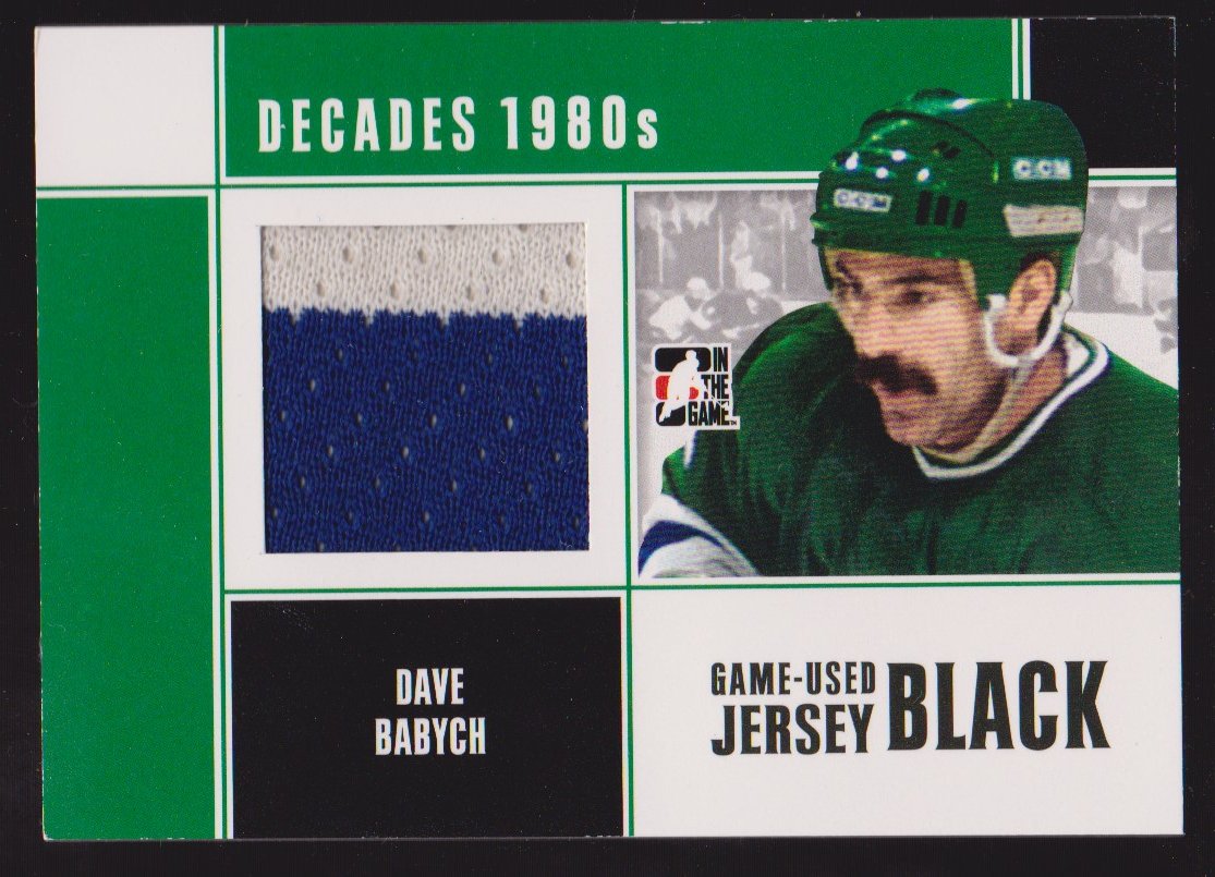 2010-11 ITG Decades 1980s Jerseys Black #M20 Dave Babych (image for) 2010-11 ITG Decades 1980s Jerseys Black #M20 Dave Babych